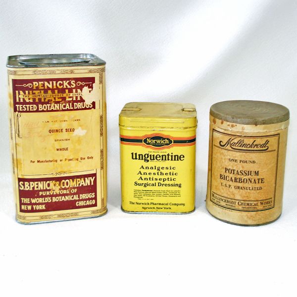 Vintage and Antique Medicine Cabinet Lot With Contents #2