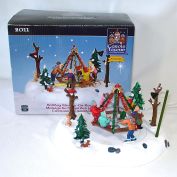 Lemax Carole Towne Lighted Rotating Merry Go Round For Christmas Village