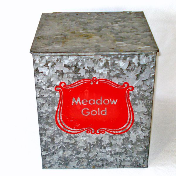 Meadow Gold Dairy Metal Milk Delivery Porch Box