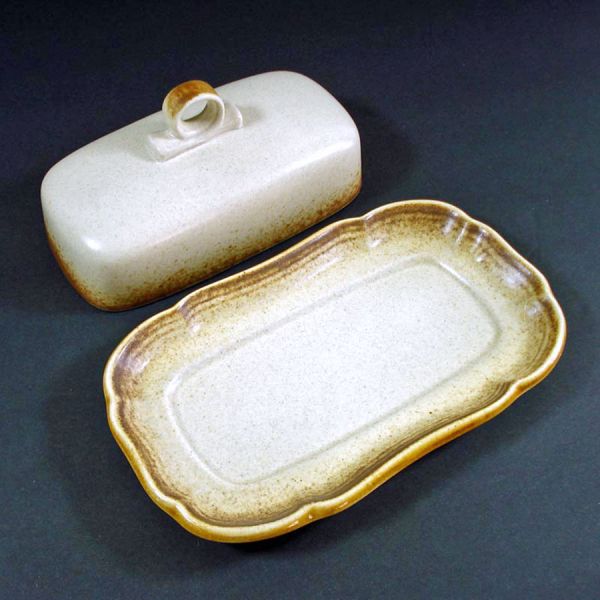 Mikasa Whole Wheat Covered Butter Dish #3