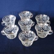 Fostoria Navarre Crystal Cups, Set of 7