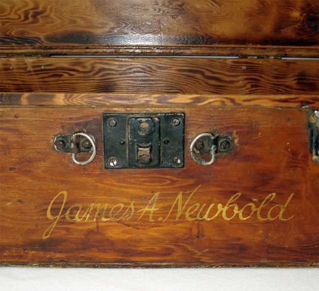 Navy Seabees WWII Okinawa Wood Sea or Travel Chest James Newbold #2