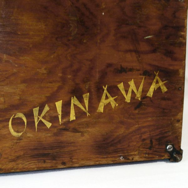 Navy Seabees WWII Okinawa Wood Sea or Travel Chest James Newbold #3