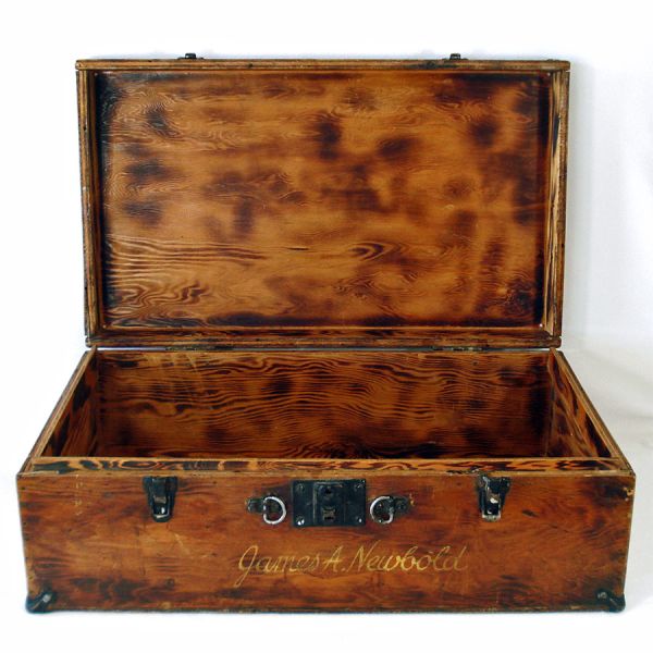 Navy Seabees WWII Okinawa Wood Sea or Travel Chest James Newbold #4
