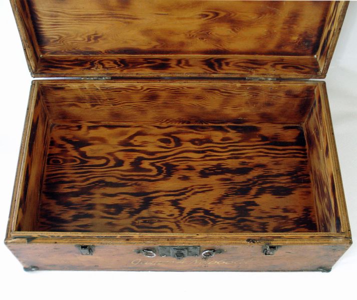Navy Seabees WWII Okinawa Wood Sea or Travel Chest James Newbold #5