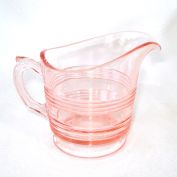 Hocking Banded Rings Pink Depression Glass Creamer