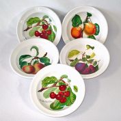 Portmeirion Pomona Fruit 4 Rim Cereal Bowls Mint