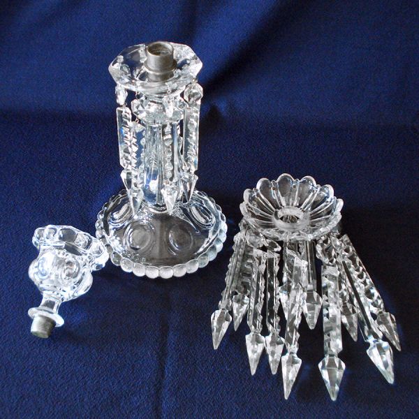 Crystal Hurricane Candle Lamp With Prisms 22 Inches High #4