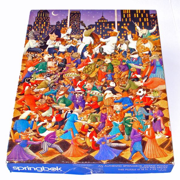 Party Animals Springbok Jigsaw Puzzle Complete