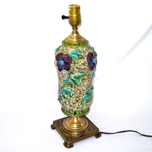 Unique Fat Lava Glaze Mid Century Ceramic Table Lamp Base