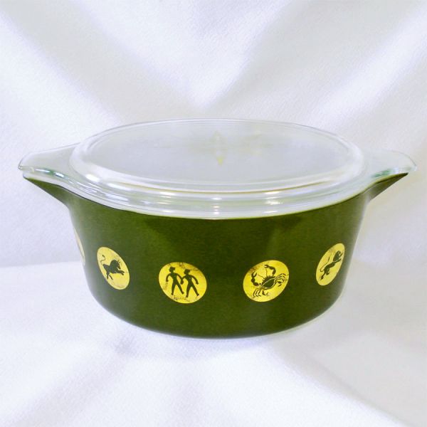 Pyrex 1961 Zodiac Promotional 2.5 Quart Covered Casserole