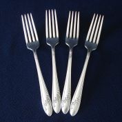 Queen Bess Oneida 4 Silverplate Dinner Forks