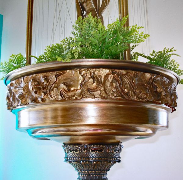 Johnson 1970s Hanging Goddess 36 Inch Rain Oil Lamp Working #3