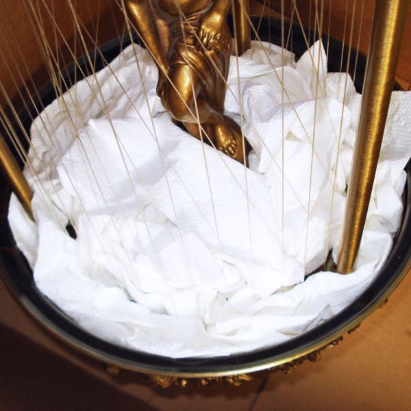 Johnson 1970s Hanging Goddess 36 Inch Rain Oil Lamp Working #5