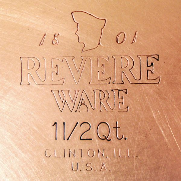 Revere Copper Clad Stainless 1.5 Qt Tall Covered Saucepan #5