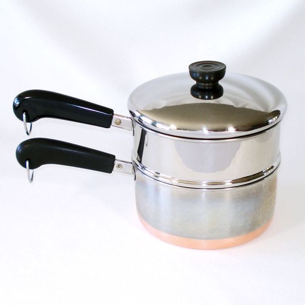 Revere Copper Clad Stainless 2 Qt Steamer Saucepan