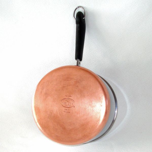 Revere Ware 3 Quart Copper Bottom Stainless Covered Saucepan #4
