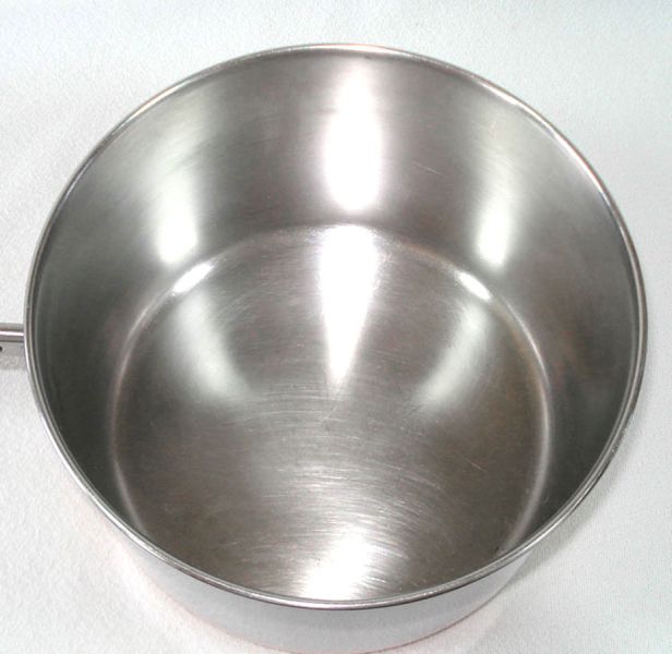 Revere Ware 3 Quart Copper Bottom Stainless Covered Saucepan #3