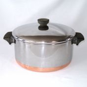 Revere Ware Copper Clad Stainless Steel Covered 4.5 Qt Sauce Pot