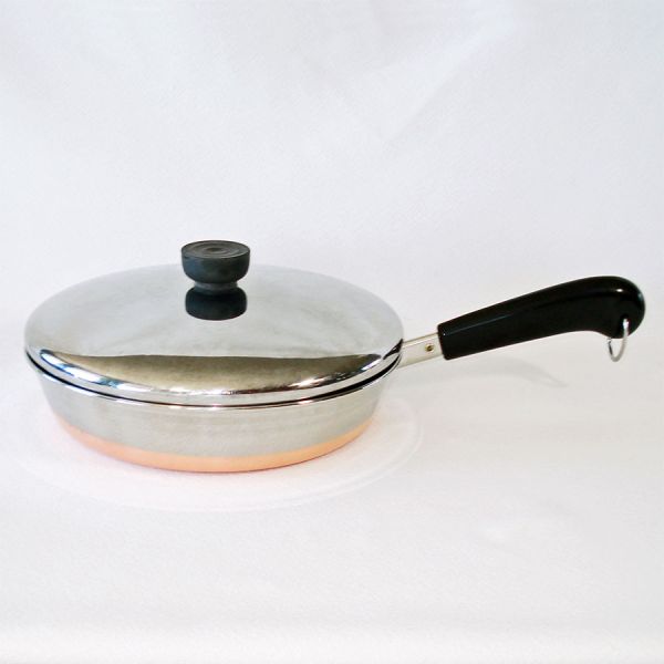 Revere Ware Copper Clad Stainless 9 Inch Covered Skillet #2