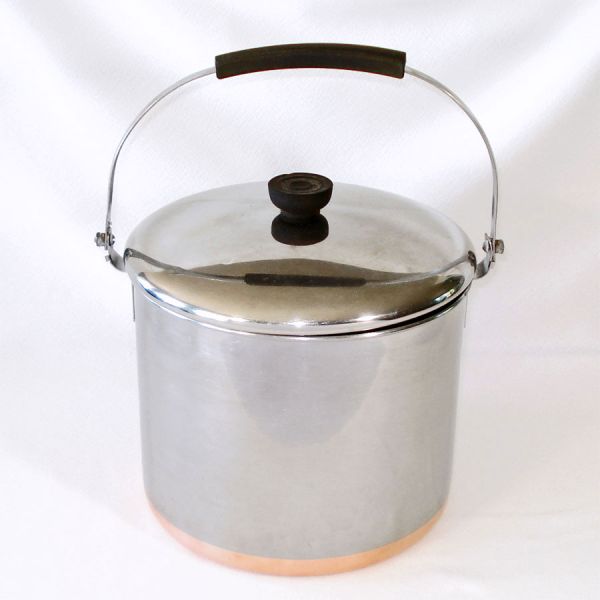 Revere Ware Copper Clad 8 Quart Bail Handle Kettle Stock Pot