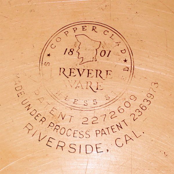 Revere Ware Copper Clad 8 Quart Bail Handle Kettle Stock Pot #5