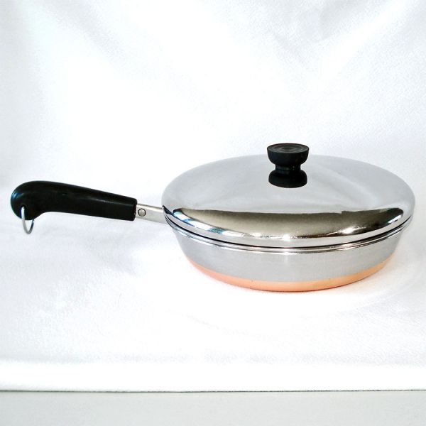 Revere Ware Copper Clad 10 Inch Egg Poacher Skillet #3