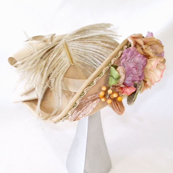 Henry Pollak Ritz Floral Cocktail Hat Doll or Toy Style #3