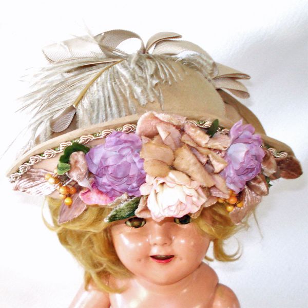 Henry Pollak Ritz Floral Cocktail Hat Doll or Toy Style #6