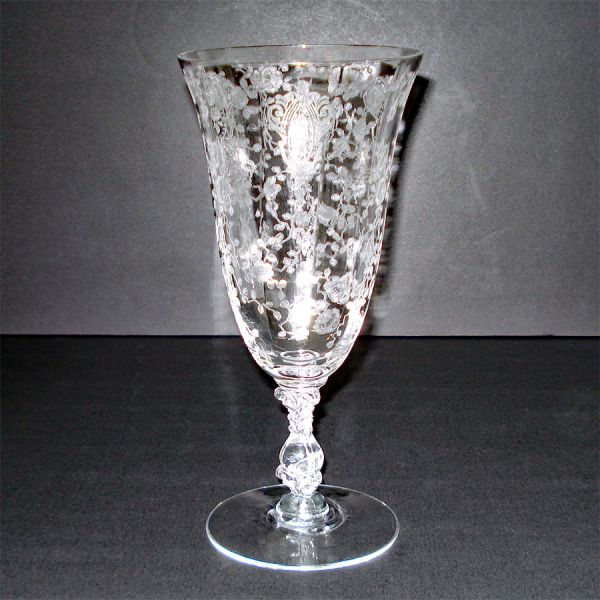 Cambridge Rose Point 3 Footed Tumbler Goblets 10 Ounce #2