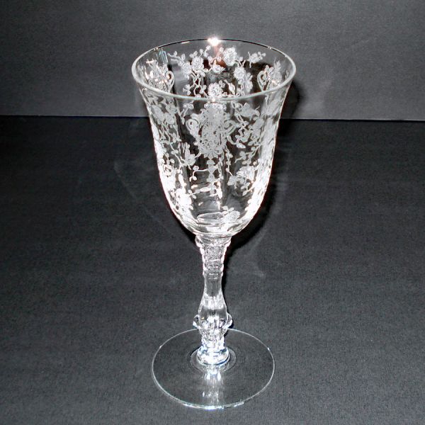 Cambridge Rose Point 5 Claret Wine Goblets Pristine #2