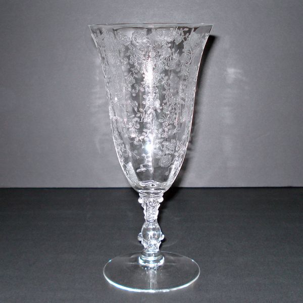 Cambridge Rose Point 4 Iced Tea Goblets 12 Ounce Pristine #3