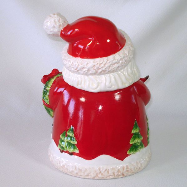 Home Interiors 2004 Santa With Cardinal Christmas Cookie Jar #2