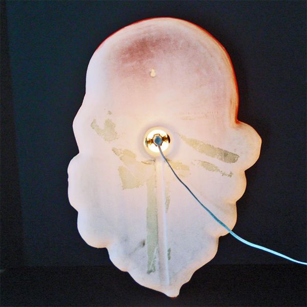 Christmas Santa Face 22 inch Light Up Blow Mold Union Products #3