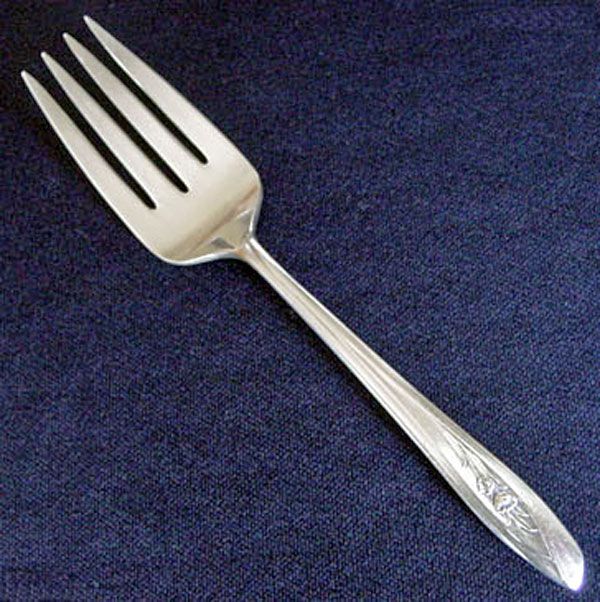 Silver Tulip International Silver Cold Meat Serving Fork