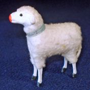 Antique German Stick Leg Woolly Sheep Christmas Putz Toy Figure