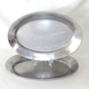 Pair Cast Aluminum 12 Inch Steak Fajita Platters