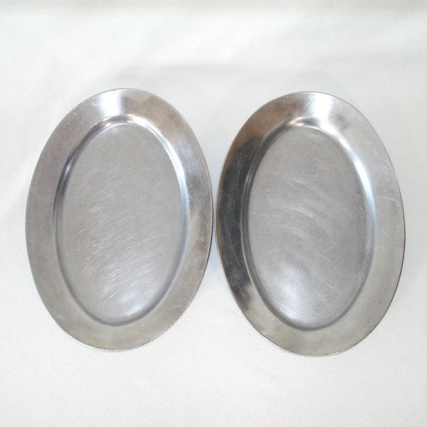Pair Cast Aluminum 12 Inch Steak Fajita Platters #2