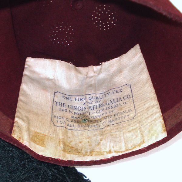Shriners 1930s Syrian Steward Fez Hat Pittsburgh Ornate Rhinestone Decoration #3
