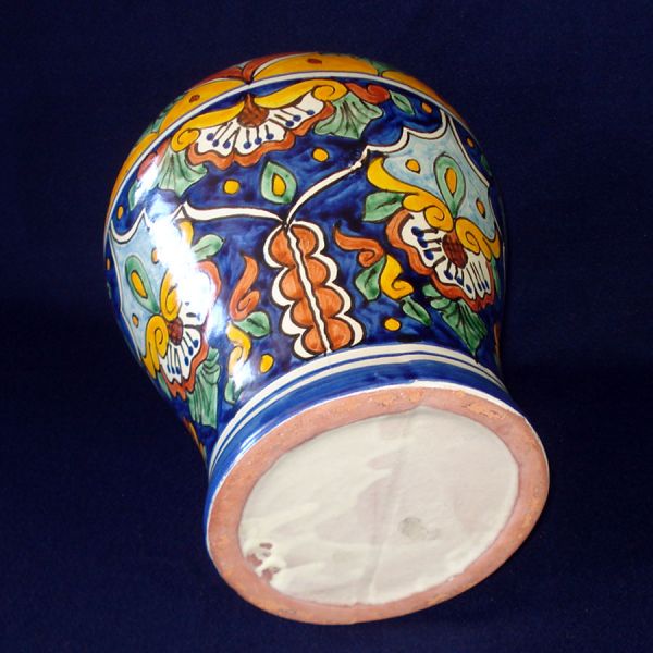 Mexican Talavera Style Pottery Vase 11 Inches #3