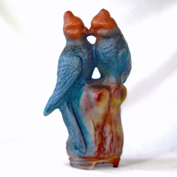 Tiffin US Glass 1920s Lovebirds Lamp Shade