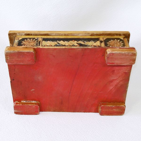 Folk Art Straw Marquetry Inlaid Wood Box To My Mother #5