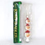 Triple Bulb Blown Glass Santa Face Christmas Tree Topper Kurt Adler