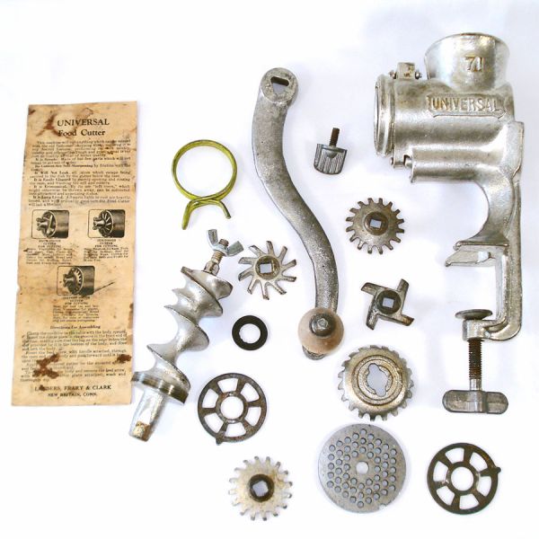 Universal Cast Iron No. 71 Food Cutter Meat Grinder Complete #2