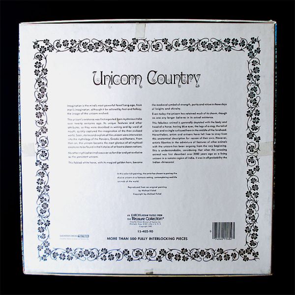 Unicorn Country Eaton 1982 Jigsaw Puzzle Complete #3
