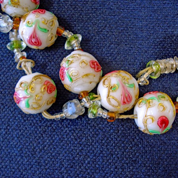 Murano Italy Venetian Glass Wedding Cake Beads #3