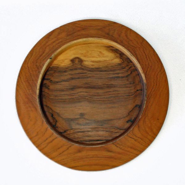 Mid Century Monkey Pod 3 Wooden Trays, Plates #3