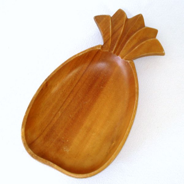 Mid Century Monkey Pod 3 Wooden Trays, Plates #6