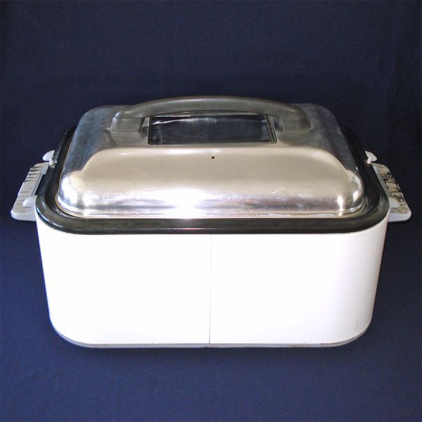 1950s Westinghouse Electric Roaster Oven With Glass Baking Dishes #3
