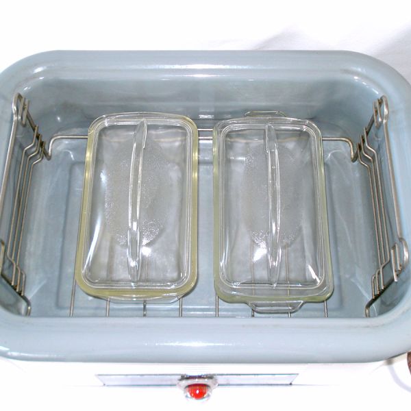 1950s Westinghouse Electric Roaster Oven With Glass Baking Dishes #4